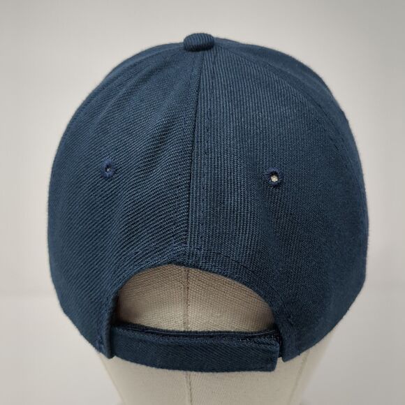 NY Strapback Hat Blue One Size Adjustable Embroidered 6 Panel Outdoor - Picture 5 of 8